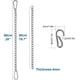 thumbnail image 3 of Cadena colgante resistente para uso en interiores y exteriores, kit de acero inoxidable con dos mosquetones, longitud ajustable, gran capacidad de carga para hamacas y sillas colgantes., 3 of 5