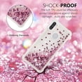 thumbnail image 4 of Compatible with Samsung Galaxy A11 Case Glitter Liquid Cute Clear Phone Case Floating Quicksand Shockproof Protective Bumper Silicone Soft TPU Case for Samsung Galaxy A11 Love Rose YB, 4 of 14