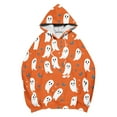 thumbnail image 5 of Moxiu Halloween Ghost Sweaters for Women Spooky Season Hoodie Cute Ghost Graphic Sweatshirts Funny Long Sleeve Hoodies Orange,S, 5 of 5