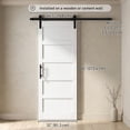 thumbnail image 3 of HOMCOM Sliding Barn Door with Hardware Kit, Shaker Sliding Door, White, 3 of 10