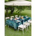 thumbnail image 4 of Outdoor Tablecloth with Umbrella Hole for Patio/Picnic/Party/Camping, Teal Starfish Coastal Waterproof Table Cloth Rectangle Table Cover Washable, Nautical Coral Shell Ocean Summer Beach (60"x 84"), 4 of 8