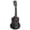 Black, variant on Ktaxon 21 Inch Ukulele for Beginner, Full Basswood Soprano Ukulele Starter Set with Strap, String, Tuner, Pick, Cloth, Black