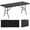 Black, variant on Costway 6 ft Portable Folding Table with HDPE Tabletop Safe Lock Mechanism Carrying Handle Black