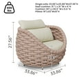 thumbnail image 2 of Vmopu Bird's Nest Pink Outdoor Sofa Couch with cushions,Textilene Aluminum Frame for Oasis, Balcony, 2 of 6