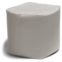 Luckie Outdoor Ottoman, Pearl - Patio Bean Bag for Feet & Side Table