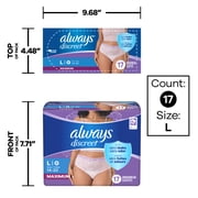 Always Discreet - Adult Diapers for Women Size L, 17 Count​
