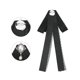 thumbnail image 3 of INSPIRE CHIC Women's Lace Pre-Tied Bow Tie Retro Bowknot Pin Bowties Satin Brooch Negro, 3 of 4