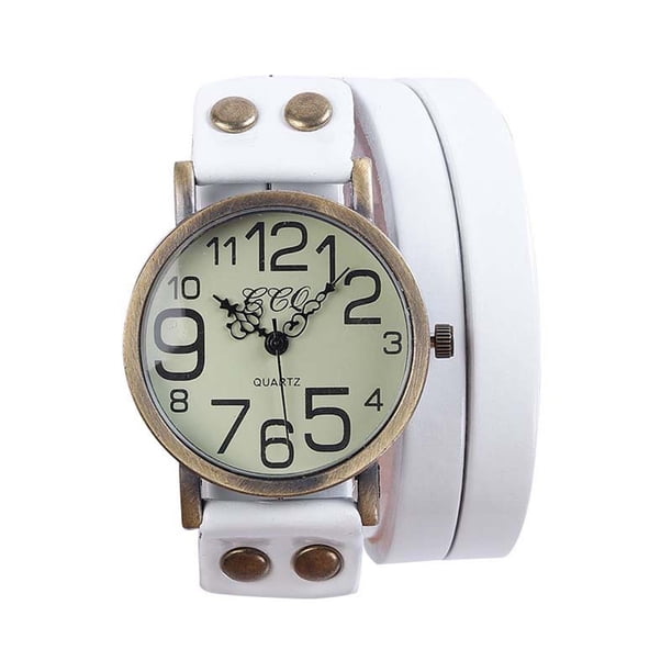 Vestido para Mujer Reloj de Pulsera de Cuero de Vaca Vintage Reloj de Hombre Y Mujer Vestido de Mujer Reloj de Cuarzo para Hombres