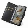 thumbnail image 3 of Wallet Case for Google Pixel 9 Pro XL 5G Flip Cover with Card Slots, Magnetic Stand & Strap Black, 3 of 7