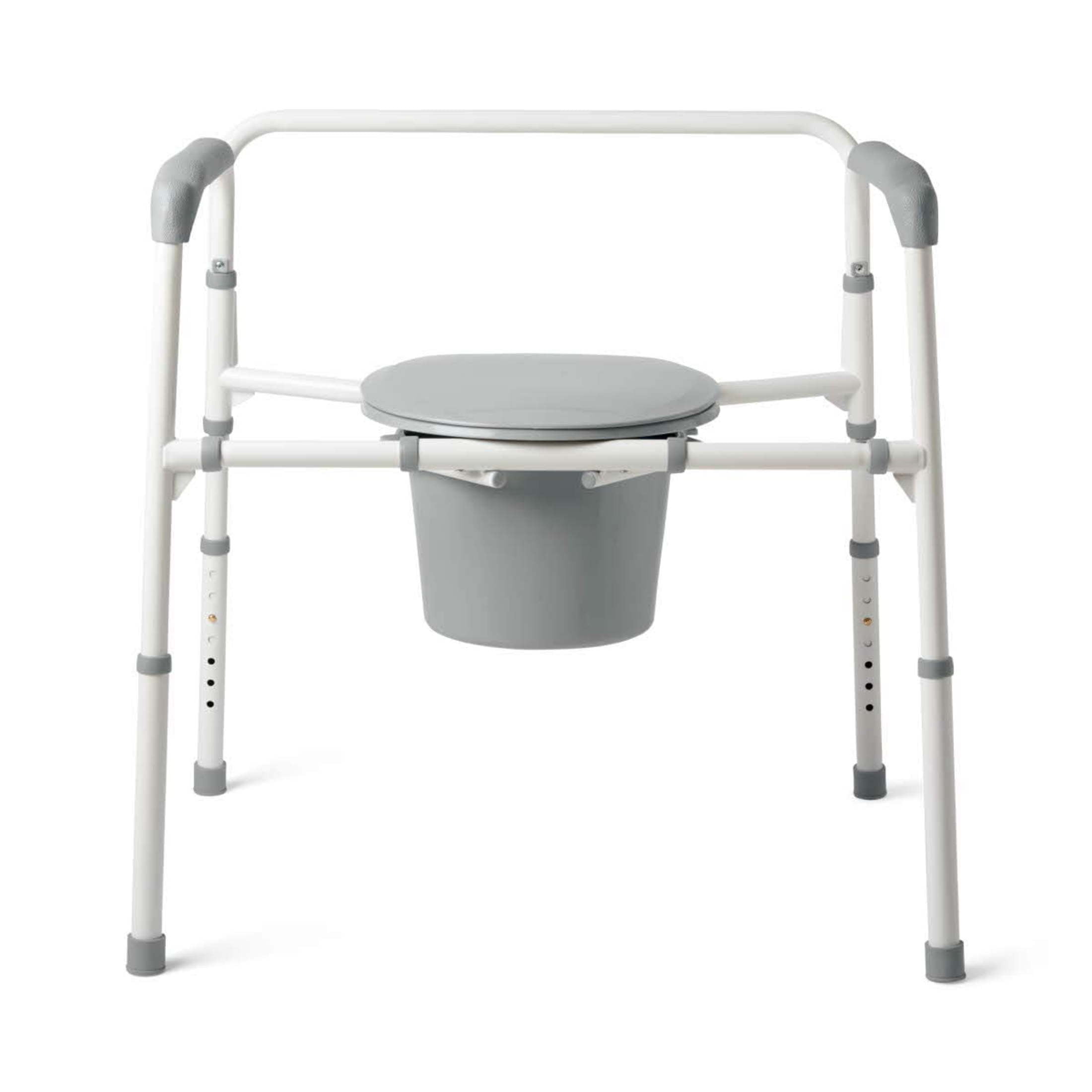Medline Bariatric Steel Heavy Duty Bariatric Commode, 300 lb Weight Capacity