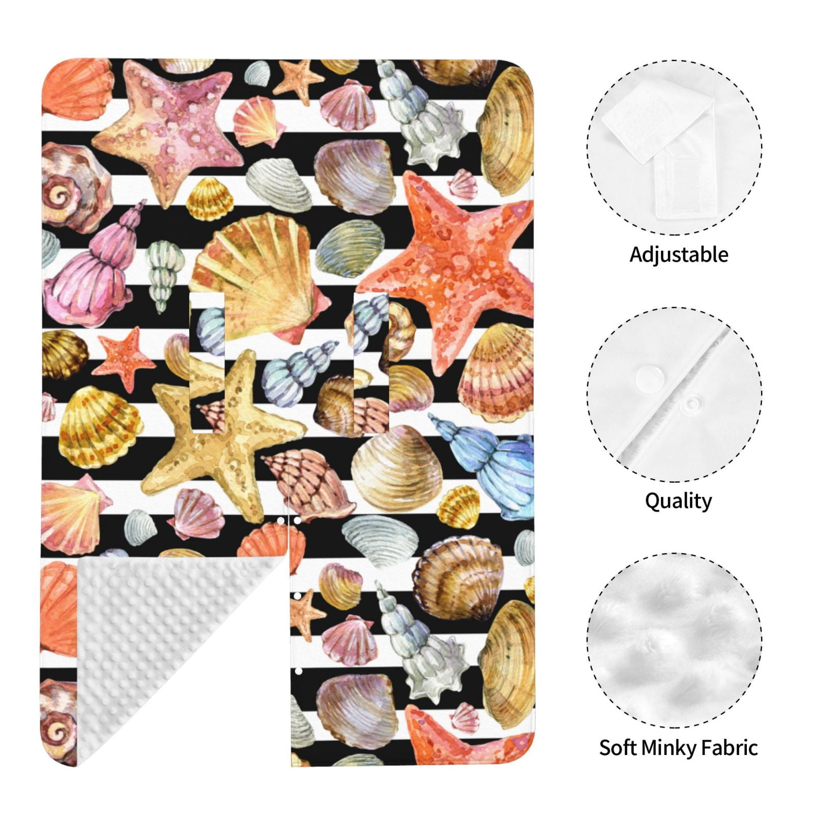 Naloa Sea Shell Baby Car Seat Cover, Breathable Baby Carrier Cover, Multiuse Baby Carrier Cover & Nursing Breastfeeding Cover