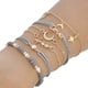 thumbnail image 5 of Conjunto de 6 pulseras boho para mujer con forma de estrella y luna, pulseras tipo esclava y brazalete, conjunto de joyas para mujer y niña, 5 of 5
