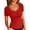 Red, variant on VICHVVY Summer Women's Scoop Neck Short Sleeve Shirts Ribbed Slim Fitted Casual Basic Top Blouses S-XL