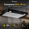 thumbnail image 2 of Campana Extractora Negra Cocina 76 Cm Gabinete Acero Inox, 2 of 7
