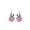 04, variant on Patriotic Star Dangle Earrings Red White Blue Lightweight Metal Tassel Peace Sign Jewelry Set for Women