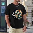 thumbnail image 4 of Let Them Men's Cotton HD Print Short Sleeve T-Shirt Crew Neck Top Black L, 4 of 7