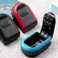 thumbnail image 5 of Key Safe Box Weatherproof 4 Digit Combination Outdoor Key Security Storage Case Key Lock Box Wall Mounted,Black & Orange, 5 of 5