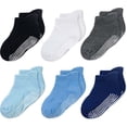 thumbnail image 5 of 8 Pairs Baby Socks with Grippers, Non Slip Grip Baby Socks for 3-5 Years Old Infants Newborn Toddlers Boys Girls, 5 of 5