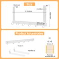 thumbnail image 6 of Skycase Over the Door Hooks, Door Hangers Hooks with 6 Hooks, Heavy Duty Hook Coat Rack for Living Room, Bathroom, Bedroom, Kitchen Hanging Clothes, Towels, Hats, Coats, Bags,Single Layer, 6 of 6
