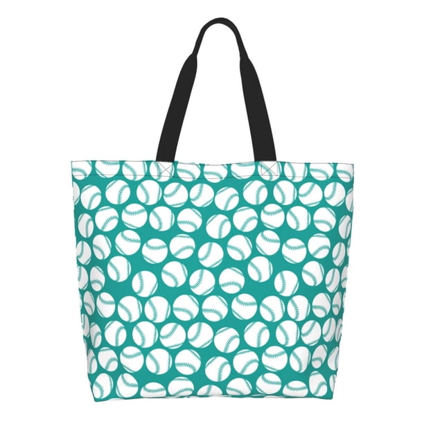 Disketp Green Baseball Bolsa Tote Estampada para Mujer, Bolso de Hombro y de Mano para Compras y Viajes