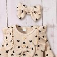 thumbnail image 6 of HCNTES Baby Girl Clothes Winter Newborn Baby Girl Clothes Ruffle Long Sleeve Romper Tops Pants Headband Infant Cute Heart Print Fall Outfits, 6 of 6