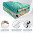 thumbnail image 4 of Twin Quilt Set 68''x86'', Teal Ombre Coastal Lightweight Summer Bedspread Coverlet Set with 2 Pillow Shams, Summer Nautical Beach Ocean Seaside Breathable All Season Quilt Bedding for Dorm/Bedroom, 4 of 9