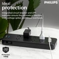 thumbnail image 3 of Protector contra sobretensiones Philips SPP3983B/37 de 9 salidas 2400J con USB, 3 of 6