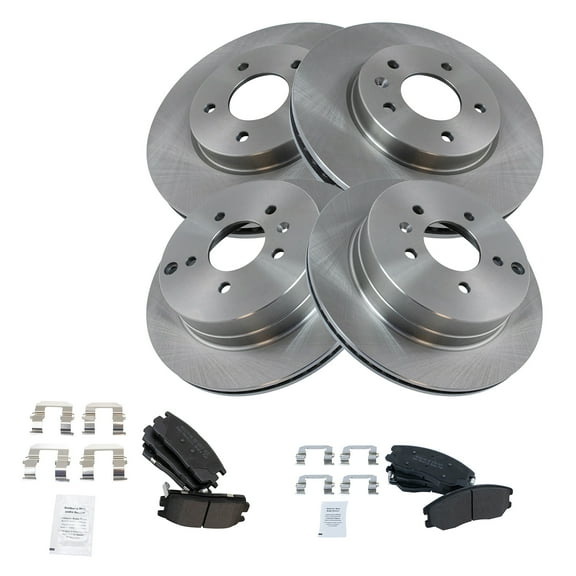 TRQ Front and Rear Brake Pad & Rotor Kit Brake Pads Brake Rotor Semi-Metallic Fits Select 2012-2015 Chevrolet Captiva Sport 2007-2009 Equinox Pontiac Torrent 2008-2010 Saturn Vue Suzuki XL-7