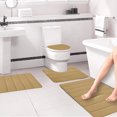 thumbnail image 5 of Dianli 4-Piece Bath Mat Set – Ultra Soft Absorbent Memory Foam Bathroom Rugs Non-Slip Quick-Dry (16x24in, 16x20in, 15x17in) – Washable Toilet Mats in 8 Colors Gift, 5 of 9