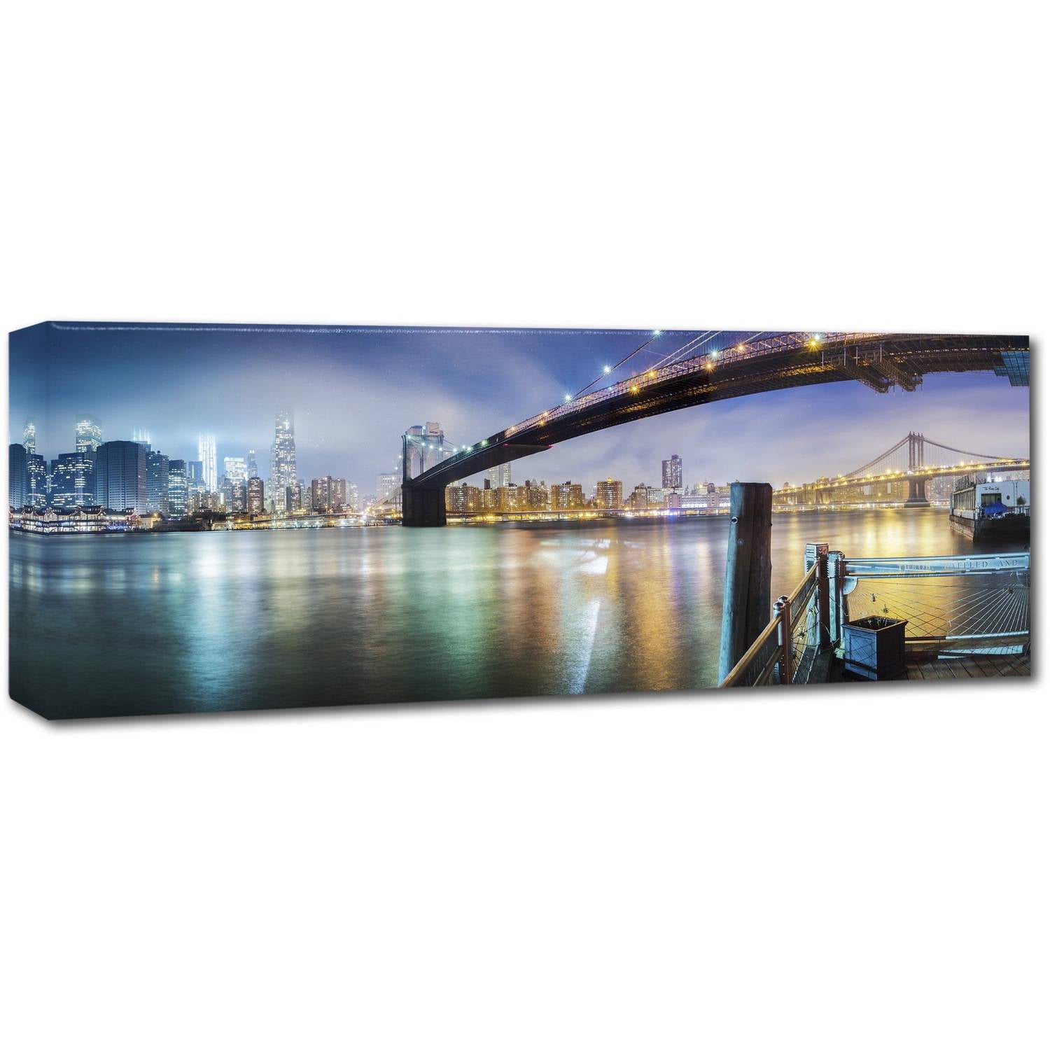 Moises Levy 'Brooklyn Bridge Panorama' Canvas Art
