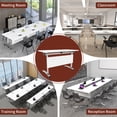thumbnail image 5 of 2PCS Modern Conference Table,Folding Conference Table with 360°Mobile Wheels,Conference Room Table for Office ,Classroom,Modular Meeting Table, 5 of 7