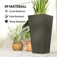 thumbnail image 4 of Outsunny 23" Tall Planters, Set of 2 Tapered Outdoor Planters, Black, 4 of 9