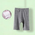 thumbnail image 4 of BADHUB Girls Knee Length Pants Dressy Casual Bermuda Shorts Elastic Waist Solid Color Soft Summer Short Pant Gray 5 Years, 4 of 5