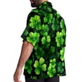 thumbnail image 3 of Saint Patrick's Day Men's Short Sleeve Poplin Shirt, Casual Button Down Shirts, Printed Summer Beach Shirt, Unisex Casual Button Down Top, 3 of 6
