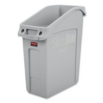 Rubbermaid Slim Jim Under-Counter Container 13 gal Polyethylene Gray (RCP2026695)