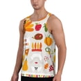 thumbnail image 2 of Fotbe Thanksgiving Pattern Men's Quick Dry Workout Tank Top Gym Muscle Tee Fitness Bodybuilding Sleeveless T Shirt Breathable Workout Shirt-Large, 2 of 7