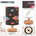 thumbnail image 3 of Hearts Or Balloon Table Lamp USB Bedside Desk Nightstand Lamp Printed Gifts Small Lamp Wood Base for Bedroom Living Room Kids Room College Dorm, 3 of 7
