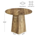 thumbnail image 2 of Tribesigns 31.5-Inch Round Dining Room Table for 2-4, Farmhouse Kitchen Dinner Table with Square Base for Dining Room, 2 of 7