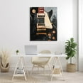 thumbnail image 2 of Vintage Electric Guitar Music Notes Vintage Graphic Art Gallery Wrapped Canvas Print Wall Art, 2 of 7