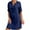 Dark Blue, variant on Admvng Womens Summer Dresses Fashion Plus Size Cotton Linen Turn Down Collar Loose Shirt Dress S-5XL