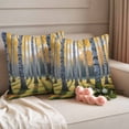 thumbnail image 2 of Fall Branch Trees Outdoor Waterproof Pillow Covers, Bare Root Tree Autumn Forest Decorative Square Throw Pillowcase Sofa Cushion Sham for Patio/Couch/Chair, 24"x24" 2 Pack, 2 of 8