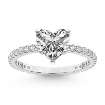 5 Carat IGI Certified Heart Shape Lab Grown Diamond Engagement Ring | 14K White Gold |Emily Eternity Diamond Ring | FG-VS1-VS2 Quality Friendly Diamonds