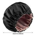 thumbnail image 6 of Harmtty Nightcap with Elastic Band 2-layered Extra Large Sleeping Satin Bonnet Smooth High Density Women Braids Curly Night Hat Sleeping Cap for Home Salon, 6 of 8