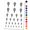 Black, variant on Fly Fishing Net for Angler Fisherman Water Resistant Temporary Tattoo Set Fake Body Art Collection - White