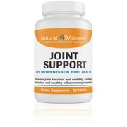 Natural Wellness Joint Support - Glucosamine, Chondroitin, MSM w/ Turmeric - Promotes Healthy Joints, Supports Comfortable Movement & Collagen Formation - 90 Tablets: 30-Day Supply