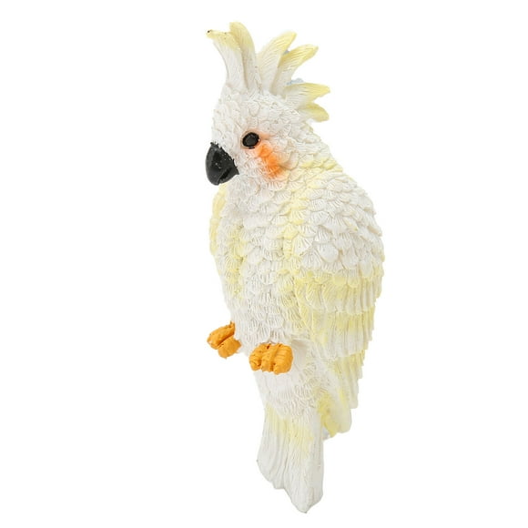 Parrot Figurines Aquarium Ornament Simulation Innovative Hand Crafted Colorful Resin Parrot Fish Tank Pendant White