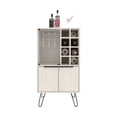 thumbnail image 2 of White Oak Look, 2 Door Design - Bar Cabinet for Organizing Glassware, 2 of 5