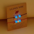 thumbnail image 2 of 2 Pcs Luminous Beads Promise Bracelets Love Charms Strand Bracelets Matching Bracelets for Couples Best Friends, 2 of 5