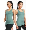 thumbnail image 3 of NELEUS Womens Tight Fitting Base Layer Dry Fit Tank Top 3 Pack,Blackish Green+Purple+Pink,US Size S, 3 of 9