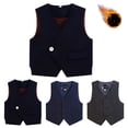 thumbnail image 5 of MXIEZI Kids Boys Formal Suit Vest Toddler Baby Classic Lapel Dress Waistcoat Vest for Wedding Party 2-15T, 5 of 5